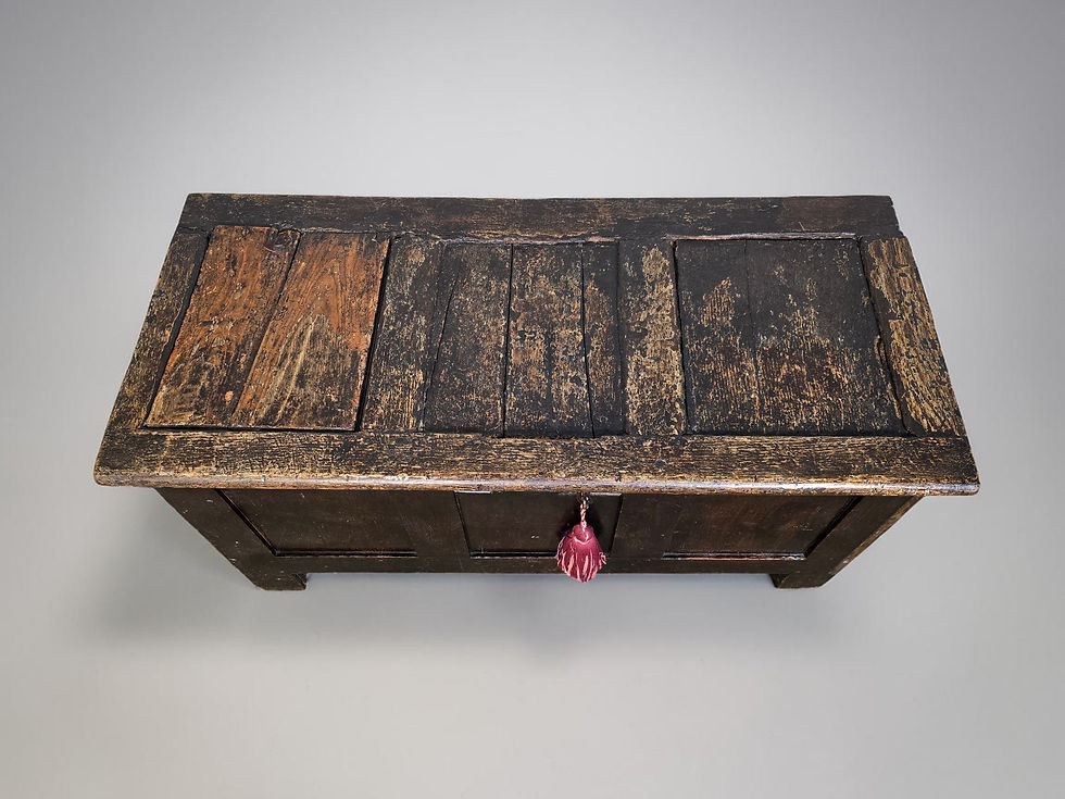 Thumbnail: An Antique Georgian Oak Coffer Blanket Box ~Delivery Available~