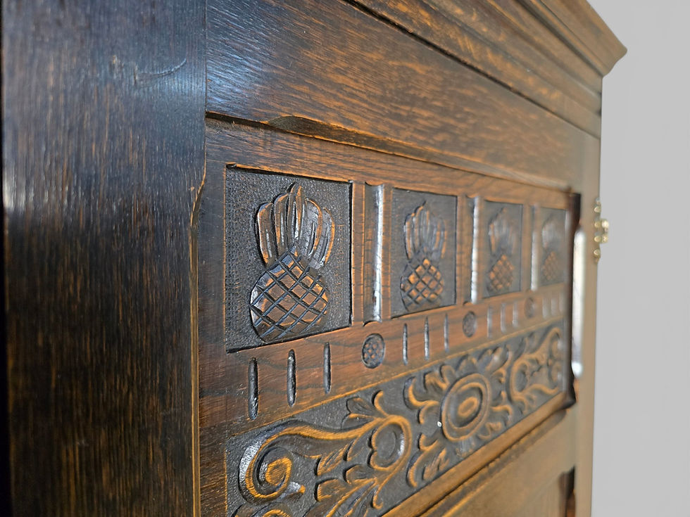 Thumbnail: An Antique Mid 20th Century Slim Hall Cabinet Wardrobe ~Delivery Available~