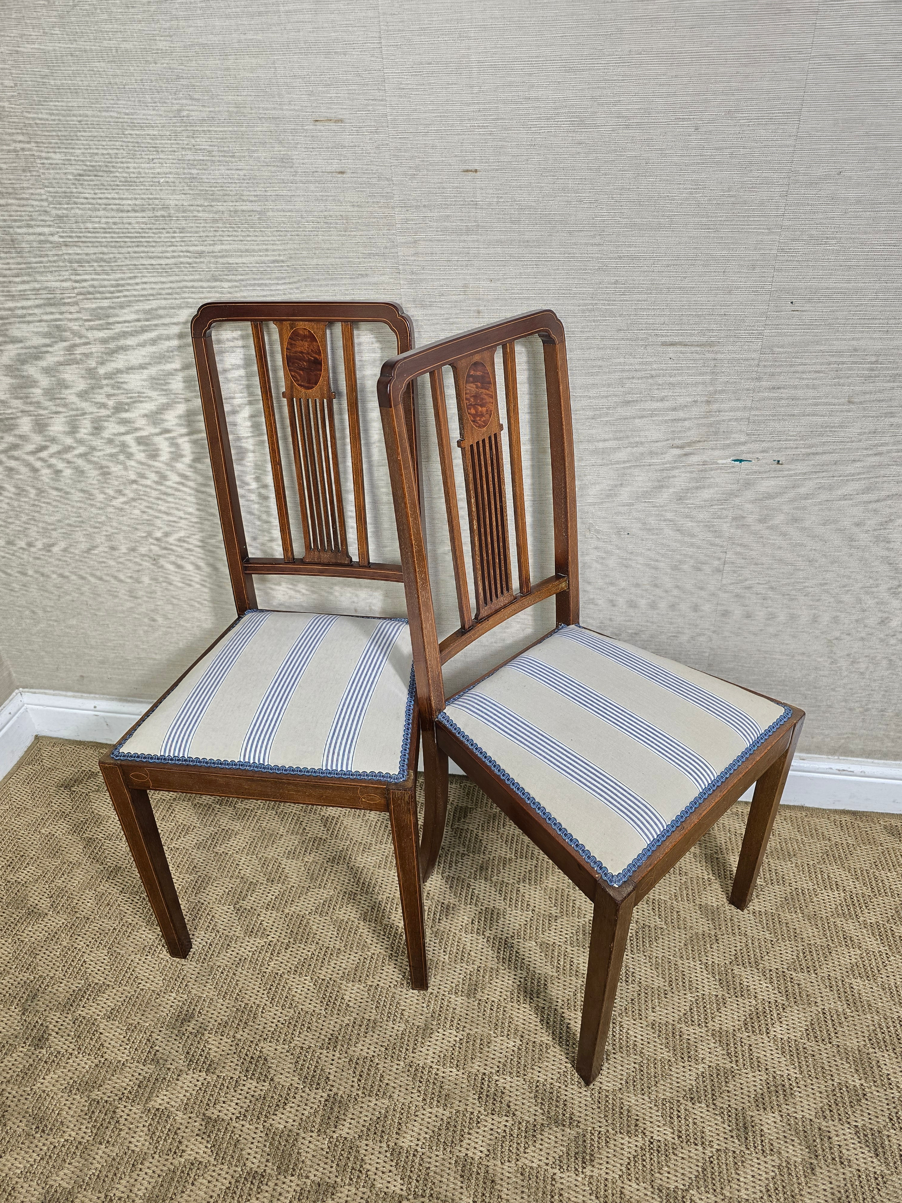 An Antique Edwardian Matching Pair of Parlor Chairs ~Delivery Available~