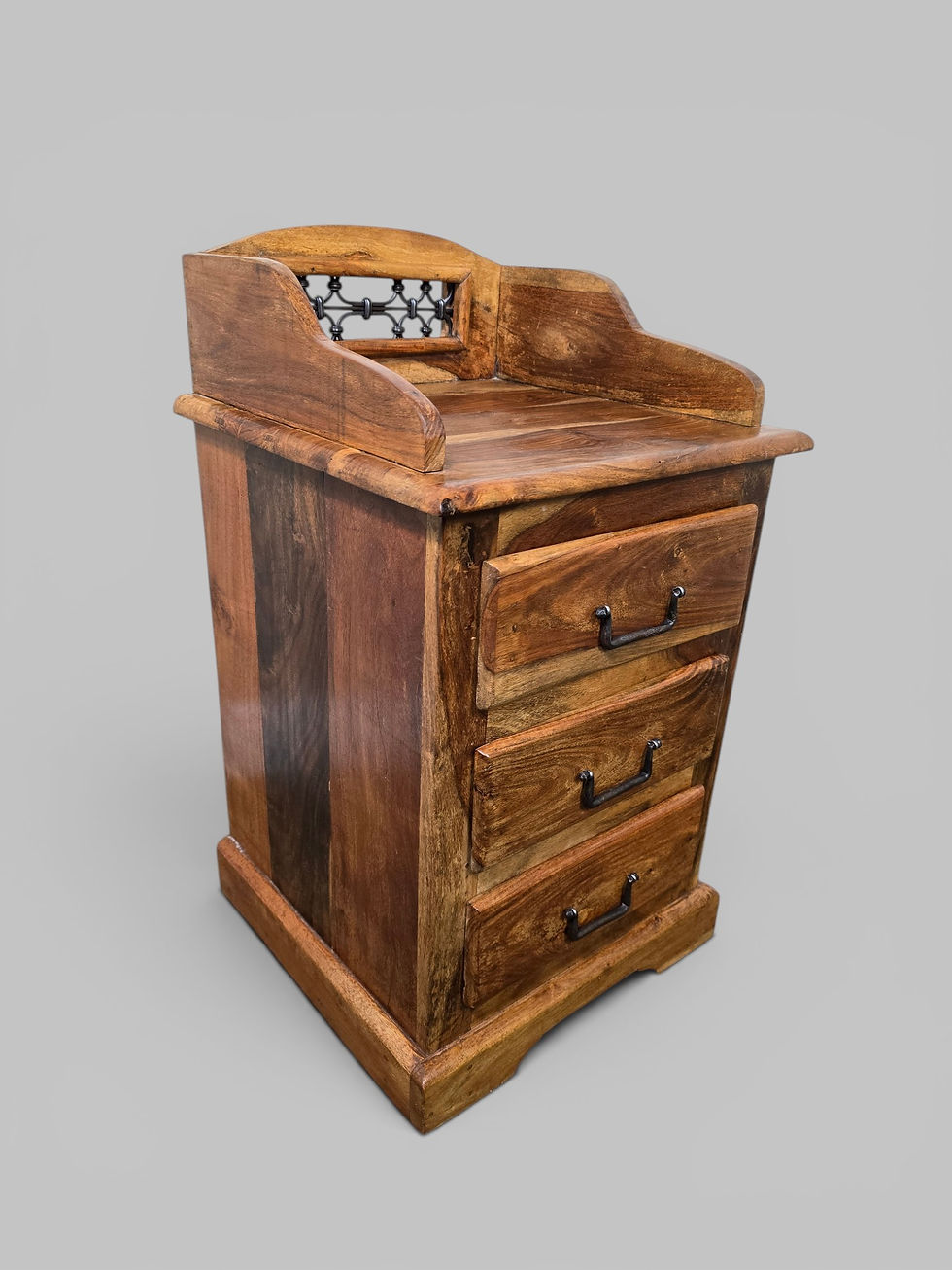 Thumbnail: A Solid Indian Rosewood Bedside Table Chest of Drawers ~Delivery Available~