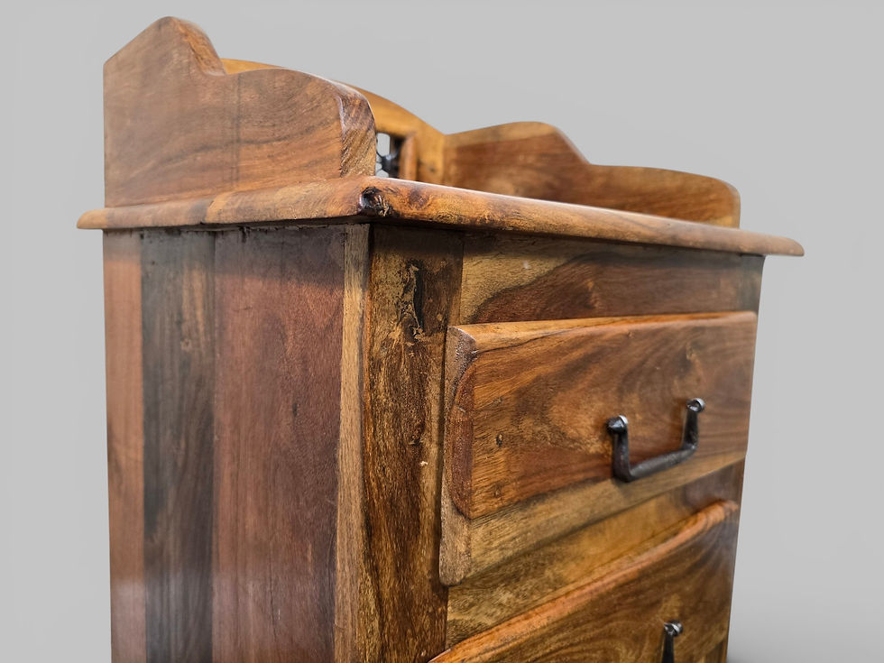 Thumbnail: A Solid Indian Rosewood Bedside Table Chest of Drawers ~Delivery Available~