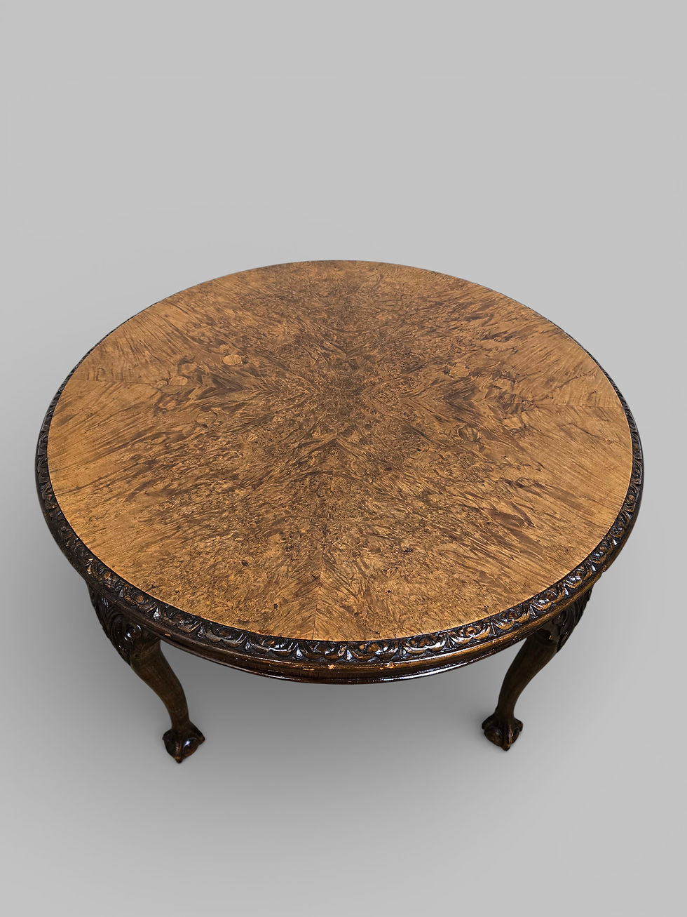 Thumbnail: An Antique Style Burr Walnut Lamp Side Table ~Delivery Available~