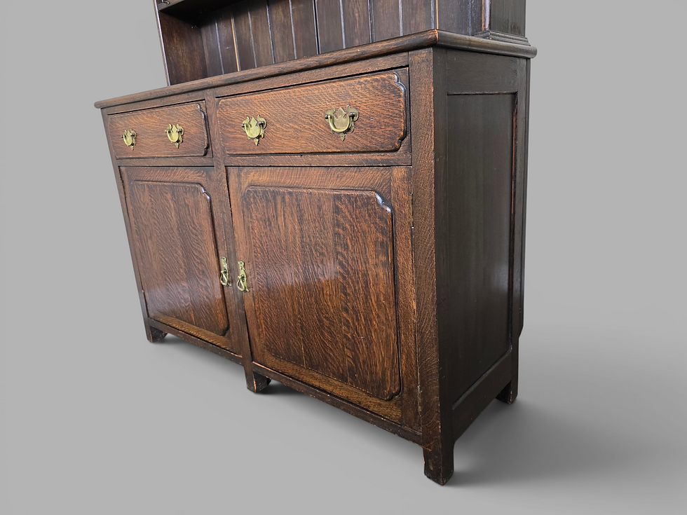 Thumbnail: An Antique Early 20th Century Oak Welsh Dresser Sideboard ~Delivery Available~