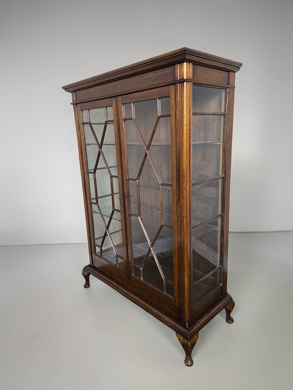 Thumbnail: An Antique Edwardian Glazed Bookcase Display Cabinet ~Delivery Available~