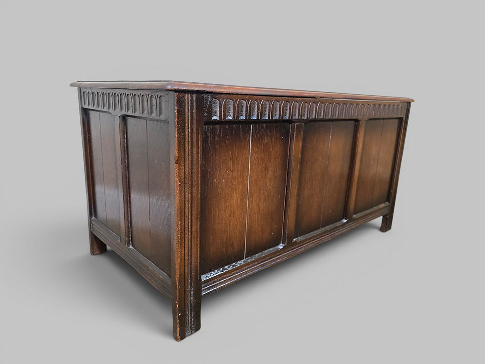 Thumbnail: An Antique Style Oak Lift up Blanket Box Coffer Chest ~Delivery Available~