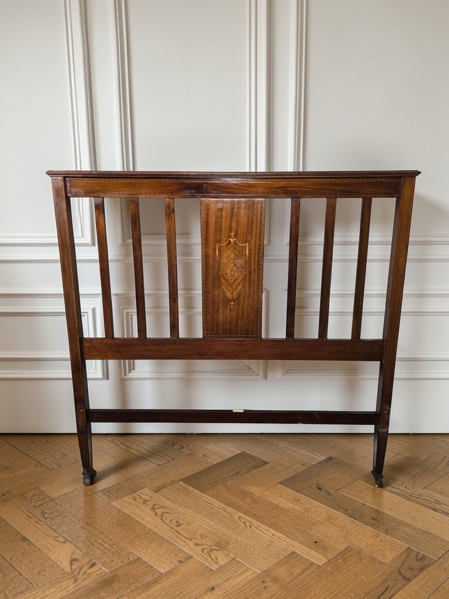 An Antique Mahogany Inlaid Edwardian Headboard ~Delivery Available~