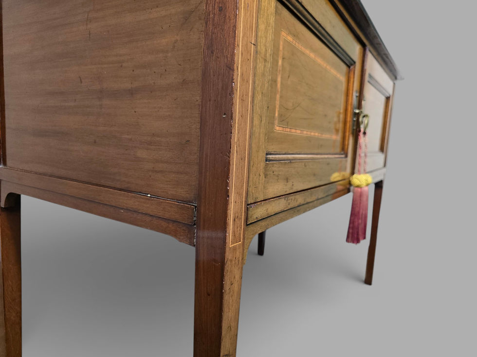 Thumbnail: An Antique Edwardian Mahogany String Inlaid T.V Cabinet Washstand ~Delivery Avai