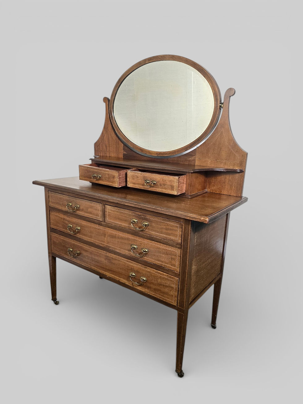 Thumbnail: An Antique Edwardian Mahogany Dressing Chest of Drawers ~Delivery Availa