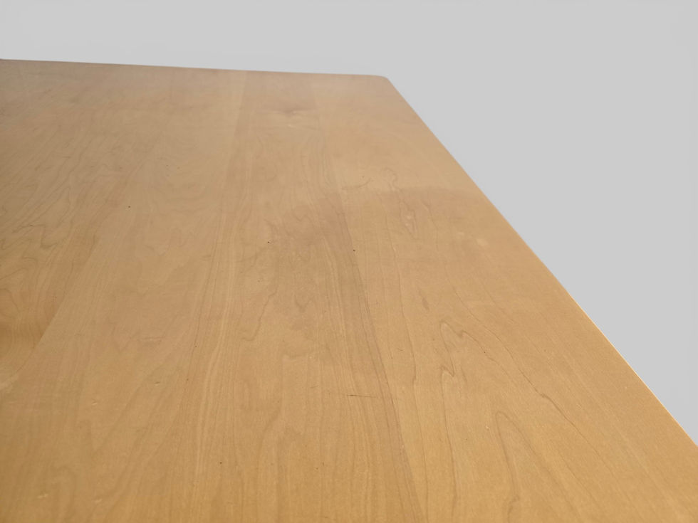Thumbnail: A Large Solid Maple Farmhouse / Refectory Dining Table with Trestle Base ~Delive