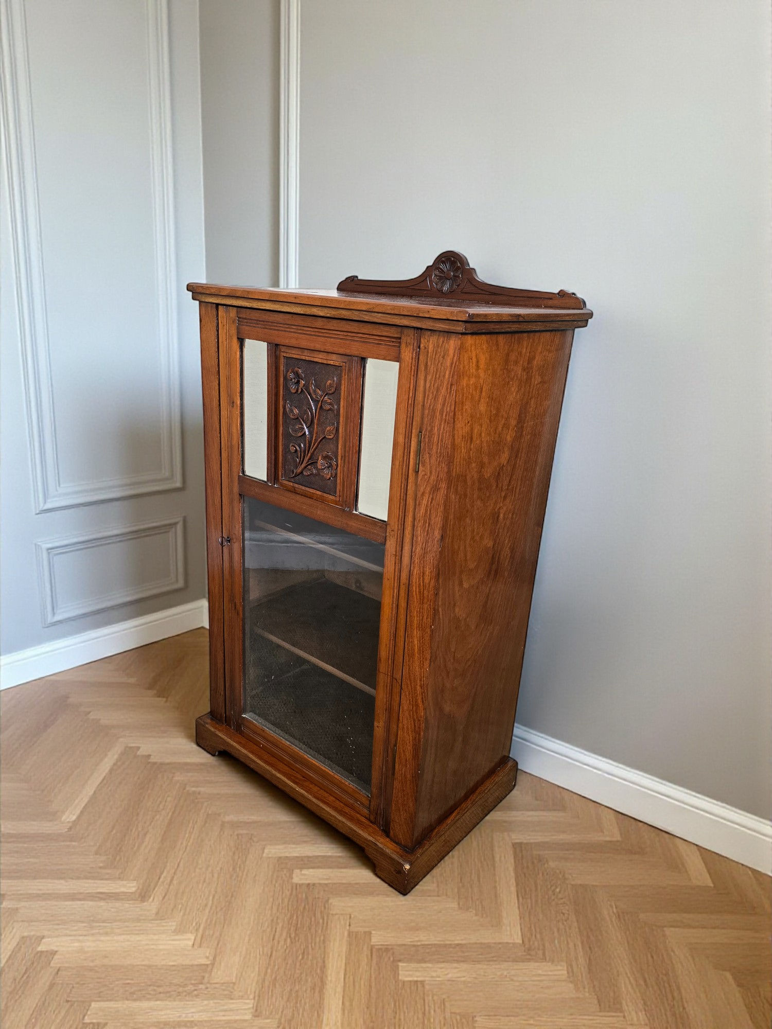 An Antique Victorian Walnut Shoe Cupboard Cabinet ~Delivery Available~