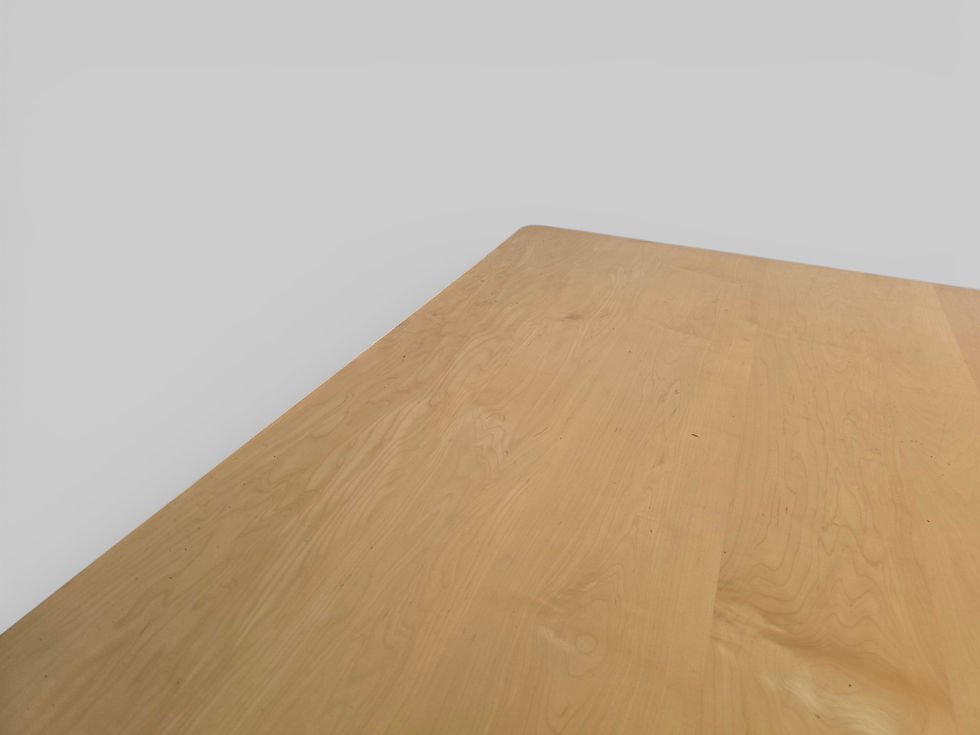 Thumbnail: A Large Solid Maple Farmhouse / Refectory Dining Table with Trestle Base ~Delive