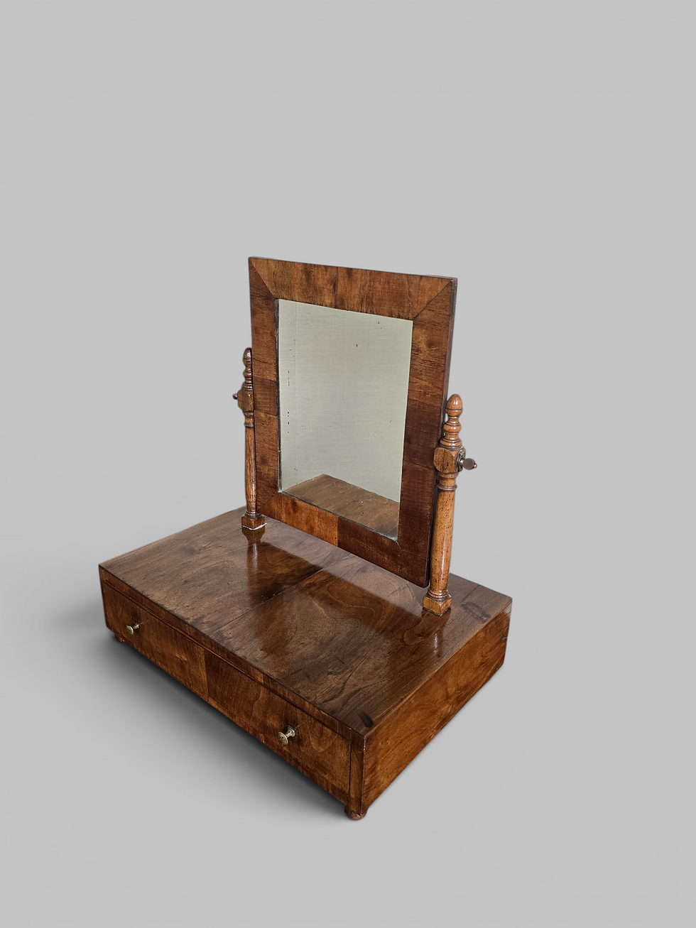 Thumbnail: An Antique Georgian Walnut Dressing Table Toilet Swing Mirror ~Delivery Availabl