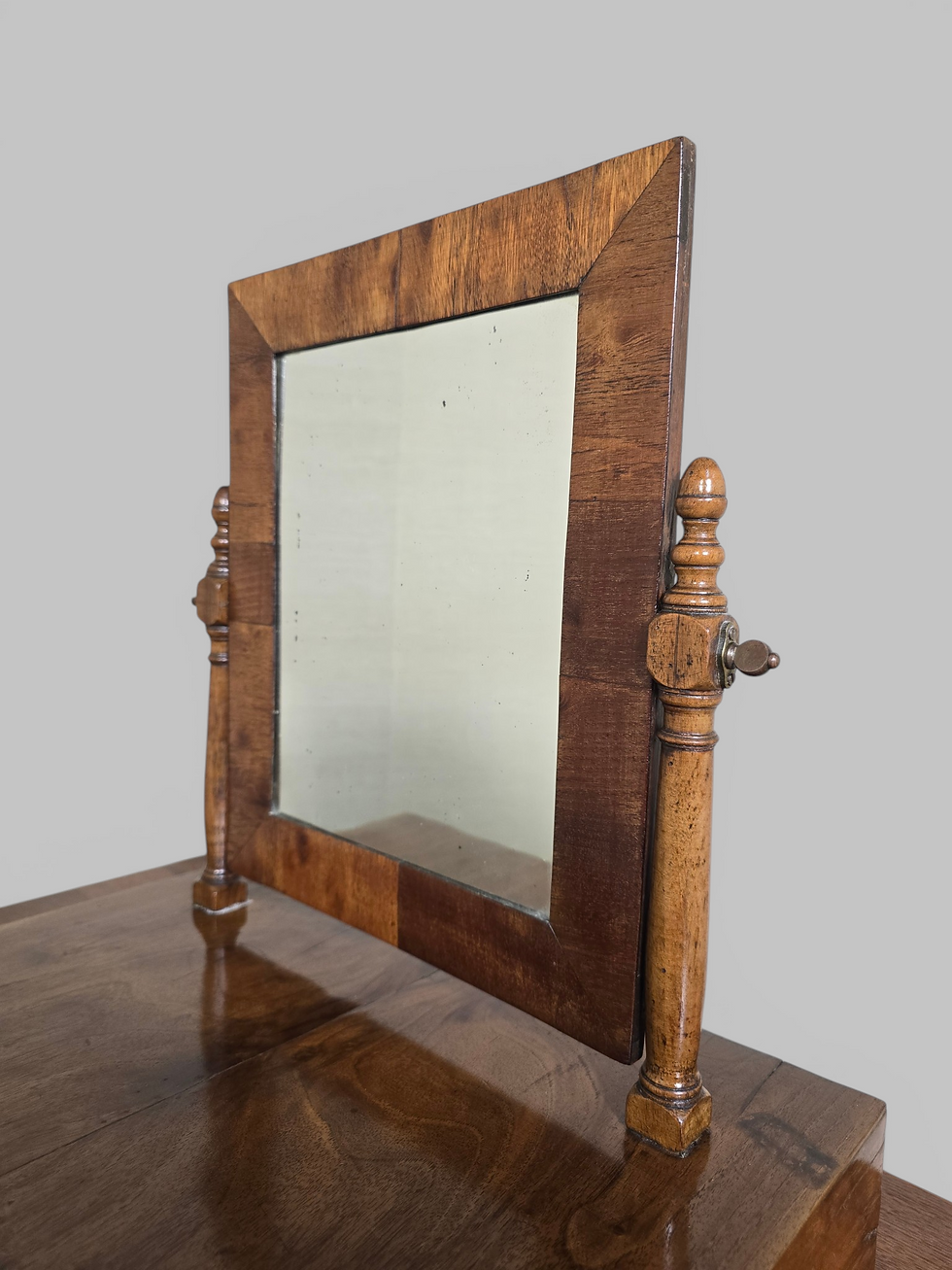 Thumbnail: An Antique Georgian Walnut Dressing Table Toilet Swing Mirror ~Delivery Availabl
