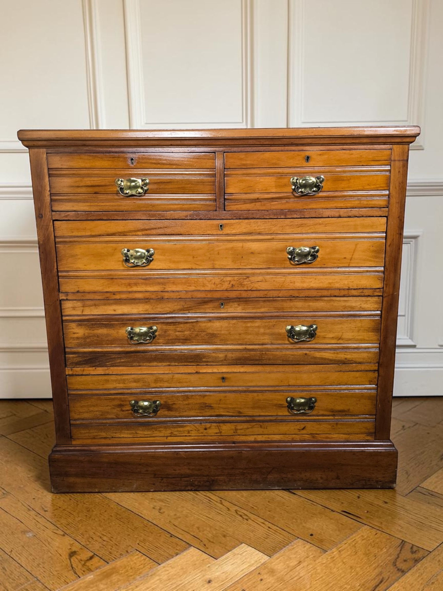 An Antique Satinwood Chest of Drawers ~Delivery Available~