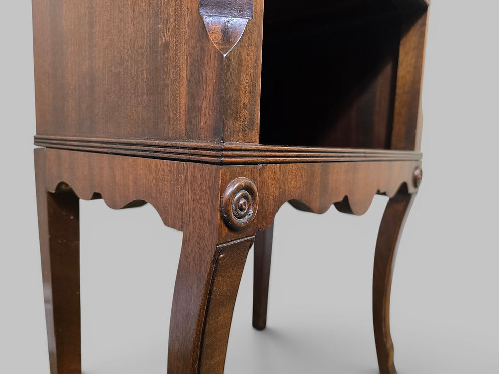 Thumbnail: An Antique Style Flame Mahogany Reprodux Bedside Table ~Delivery Available~