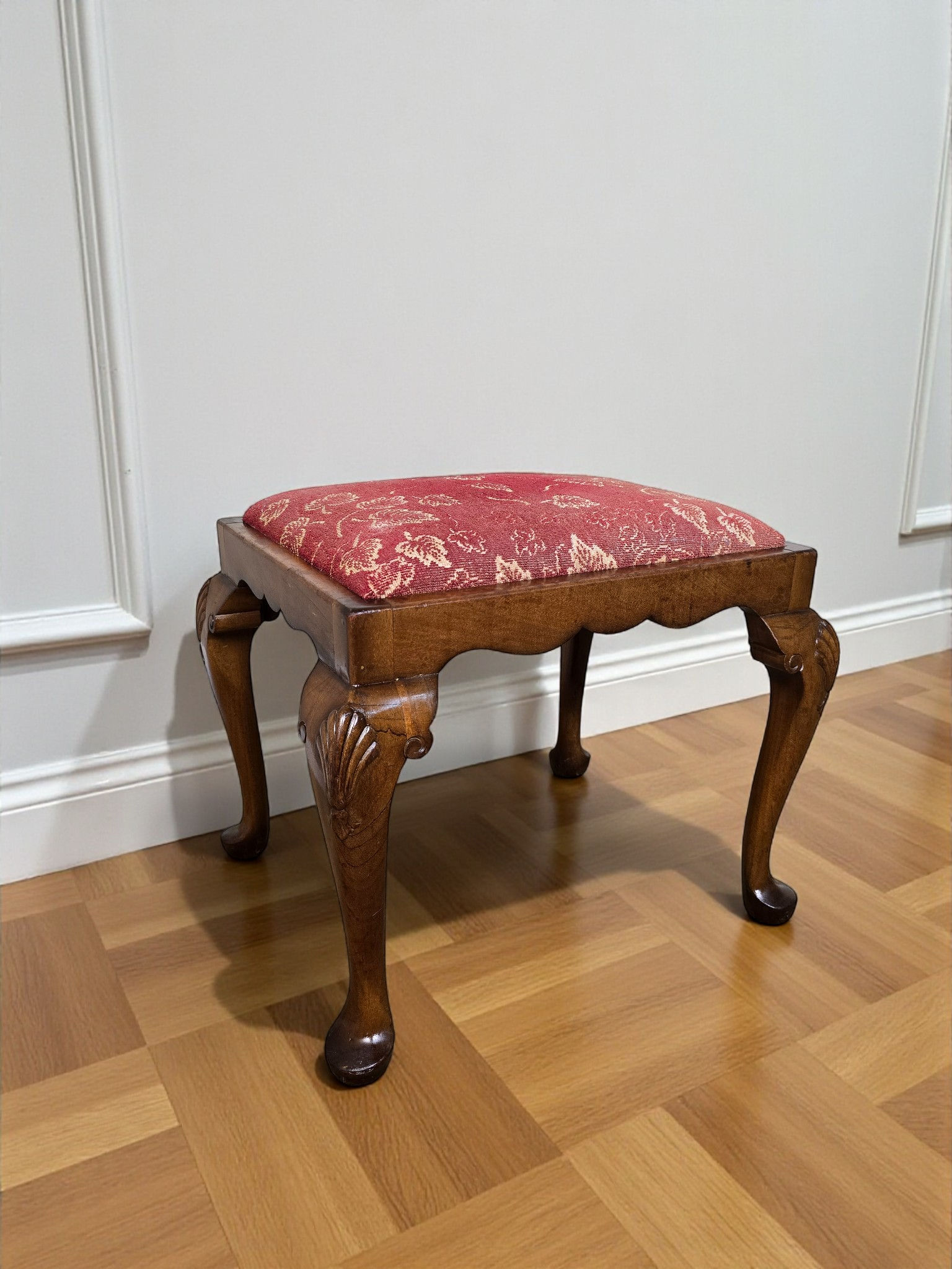 An Antique Style Mid 20th Century Walnut Dressing Piano Stool ~Delivery Availabl