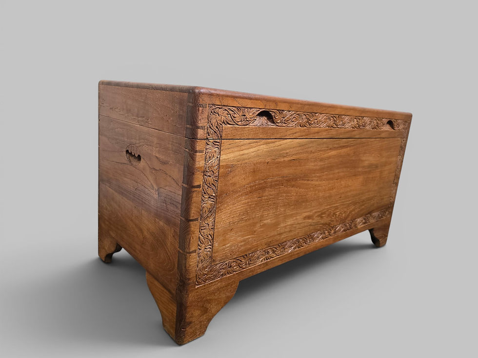 Thumbnail: A Solid Camphor Wood Oriental Blanket Box Chest ~Delivery Available~