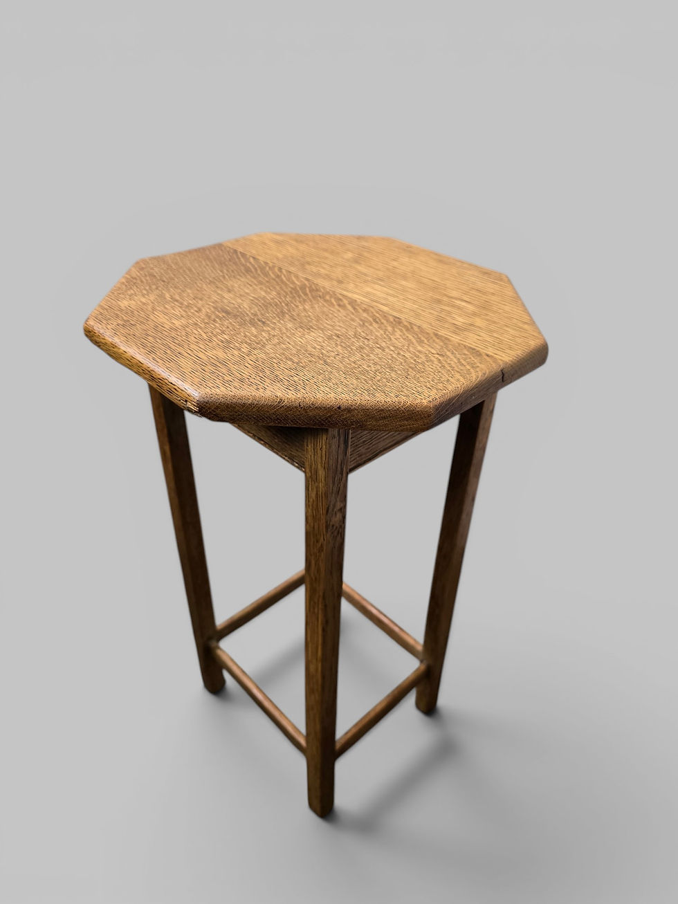 Thumbnail: An Antique Golden Oak Arts and Crafts Lamp Table ~Delivery Available~