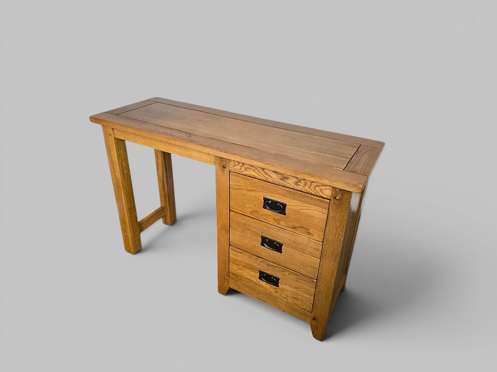 Thumbnail: A Solid Oak Modern Desk or Dressing Table ~Delivery Available~