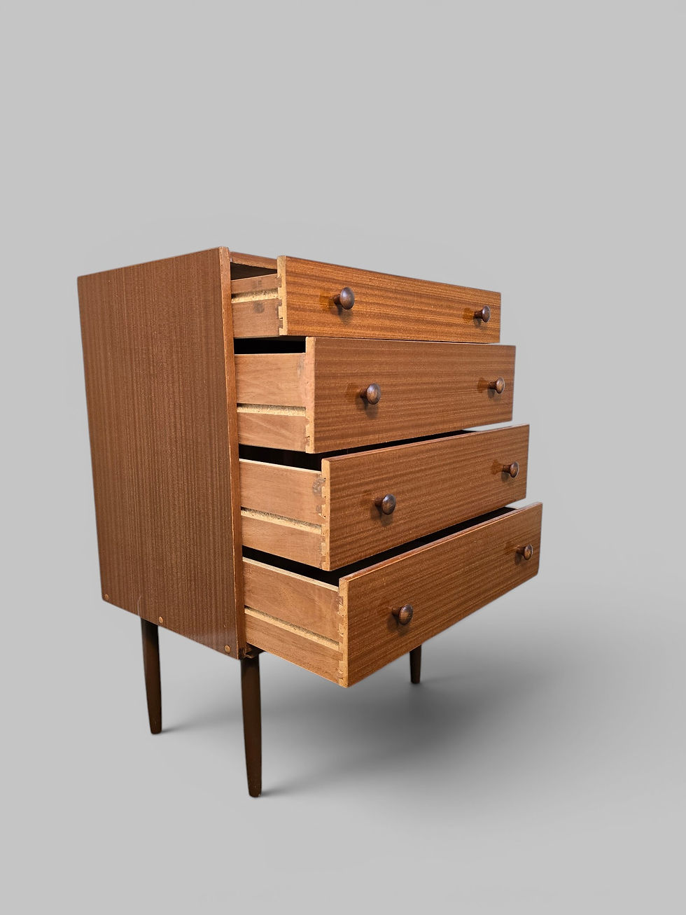 Thumbnail: A Vintage Retro Teak Effect Small Chest of Drawers ~Delivery Available~
