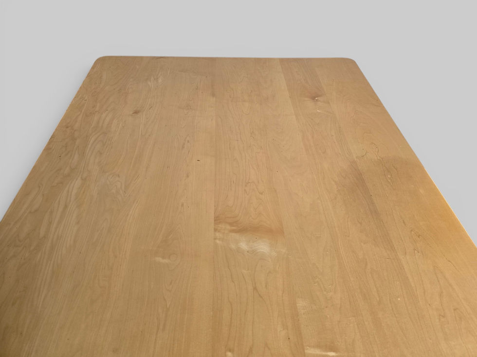 Thumbnail: A Large Solid Maple Farmhouse / Refectory Dining Table with Trestle Base ~Delive