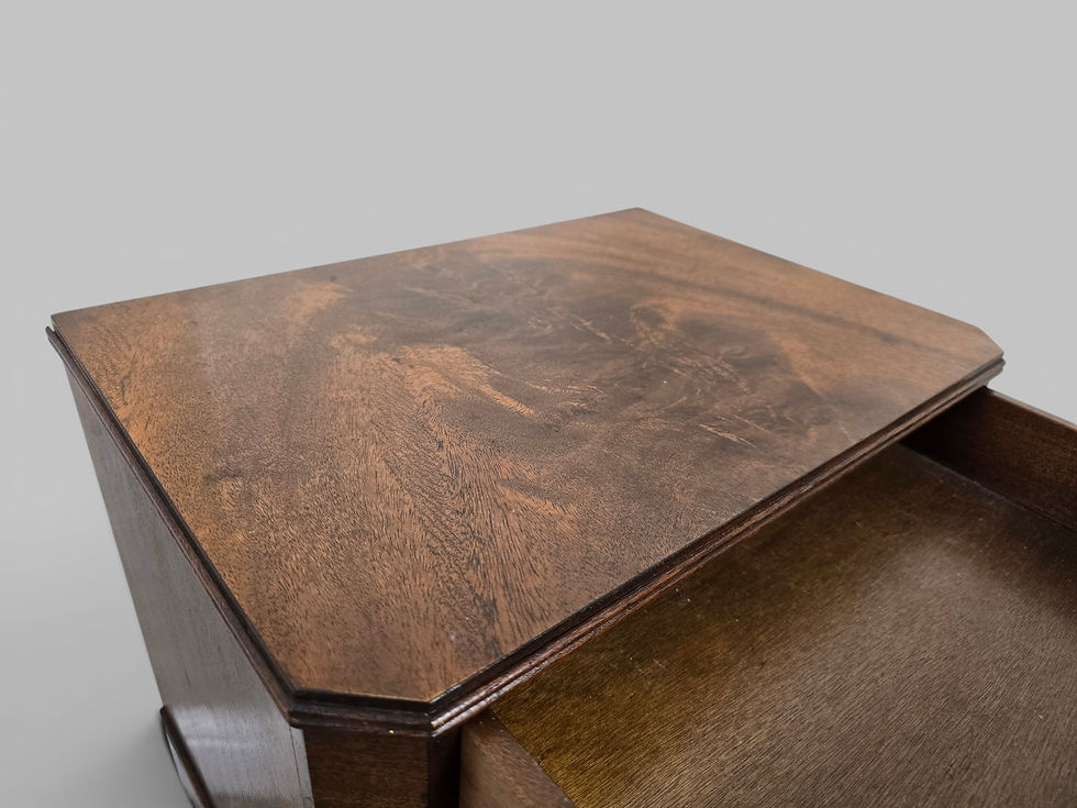 Thumbnail: An Antique Style Flame Mahogany Reprodux Bedside Table ~Delivery Available~