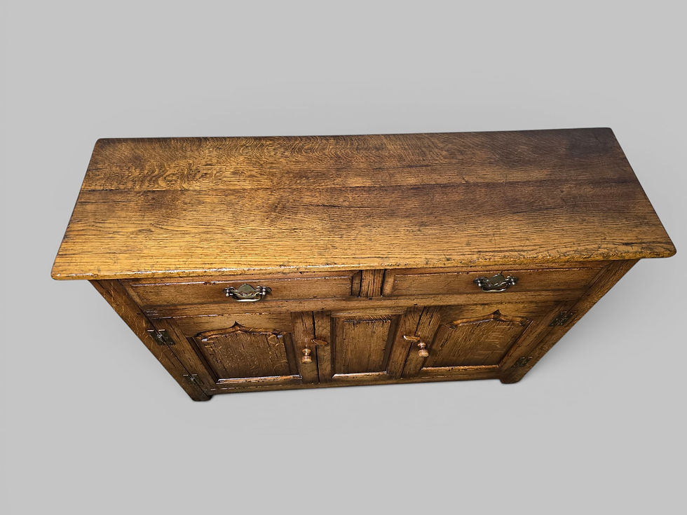 Thumbnail: An Antique Style Titchmarsh And Goodwin Solid Oak Slim Console Table Sideboard ~