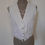 Miniature : White vest with silver buttons Seconde Main, lace detailing on display.