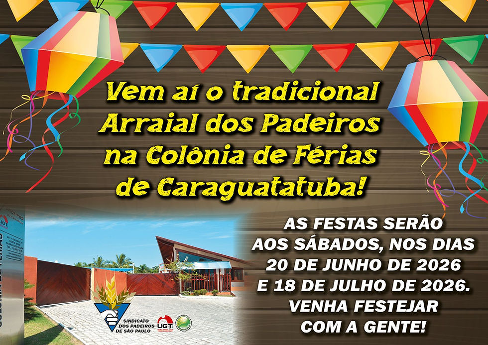 Vem aí o tradicional Arraial dos Padeiros na Colônia de Férias de Caraguatatuba!