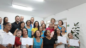 Chiquinho Pereira e Lu Alckmin certificam novos alunos do projeto Padaria Artesanal