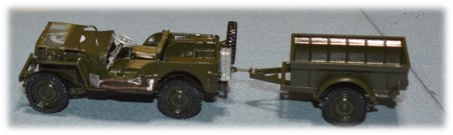 Italeri Jeep Willys MB with trailer, 1:35