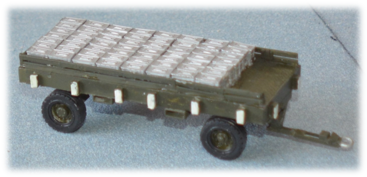 Utility trailer with ammo boxes; 1:35