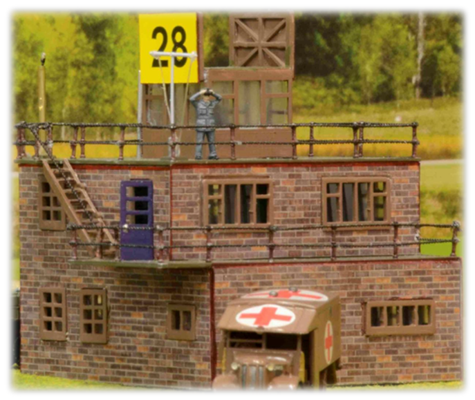 RAF Control Tower, highly modified, Airfix 1:76