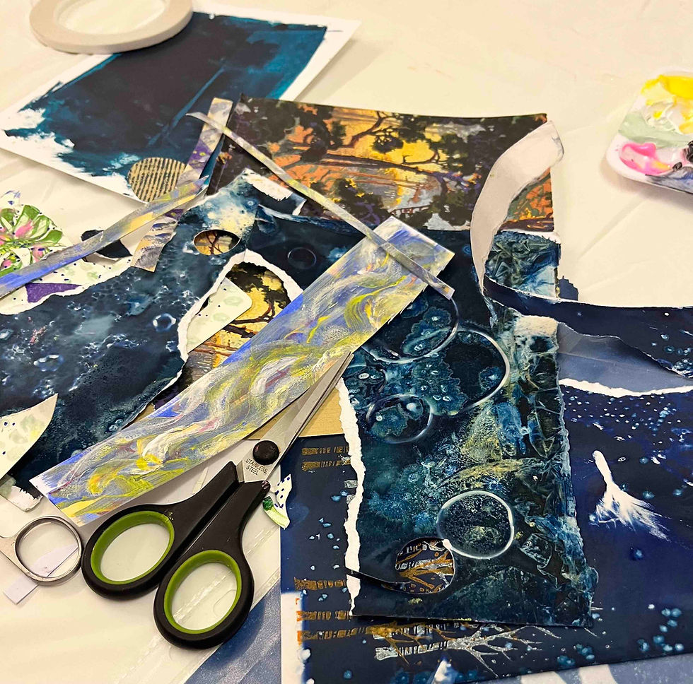 Thumbnail: FINDING YOUR CREATIVE VOICE Intuitive Abstract Painting & Collage w. Amy Huitson