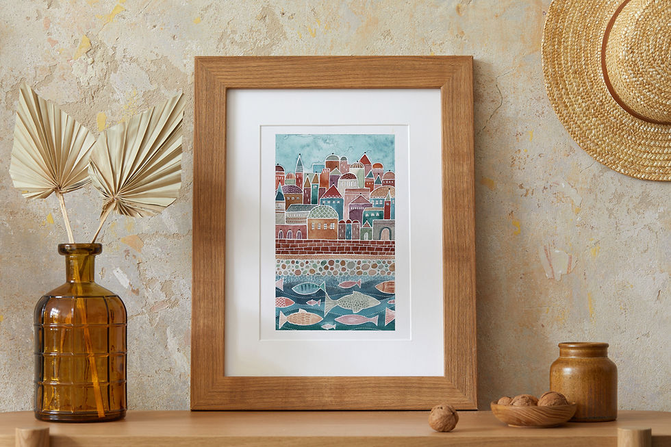 Thumbnail: Winter Houses and Towns Watercolour Workshop with Kate Leach