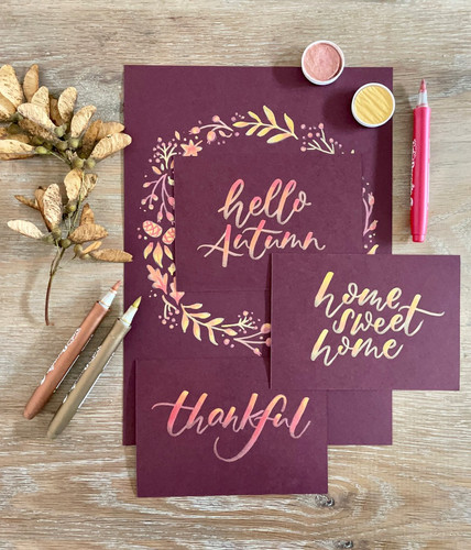 Modern Calligraphy Workshop with Jen Roffe - Autumn Garland | wib-bucks