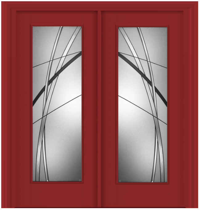 Preview of exterior. Kordella glass, Cranberry color finish.