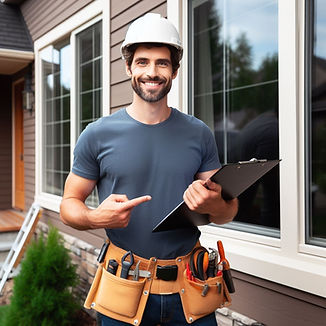 picture of a man holding a clipboard