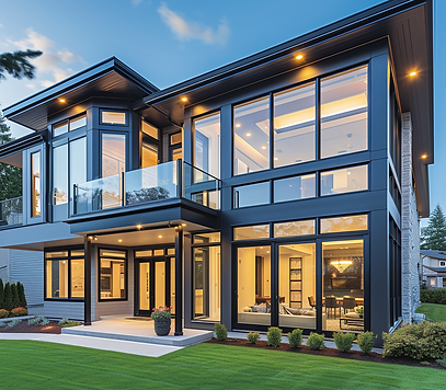 New house with windows