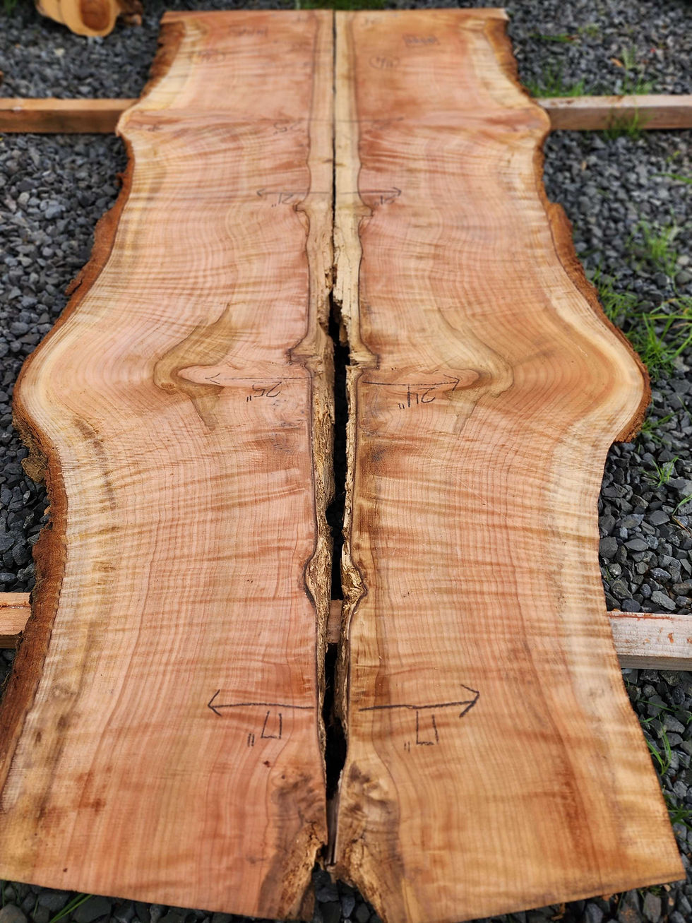 Thumbnail: Gorgeous Redwood slabs! A pair or as individuals. Highly figured!