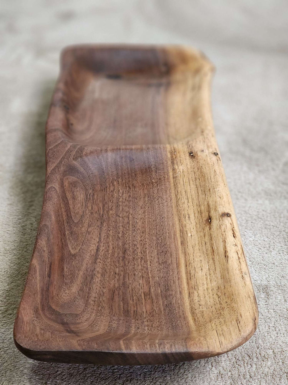 Thumbnail: Black Walnut double-scoop dish