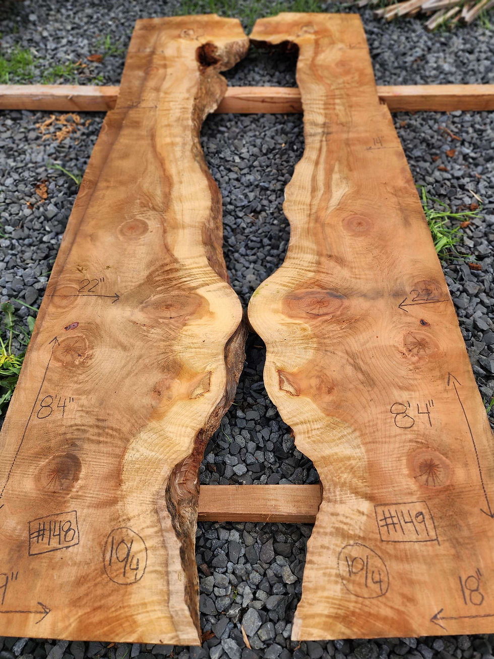 Thumbnail: Redwood River table! Highly figured slabs!