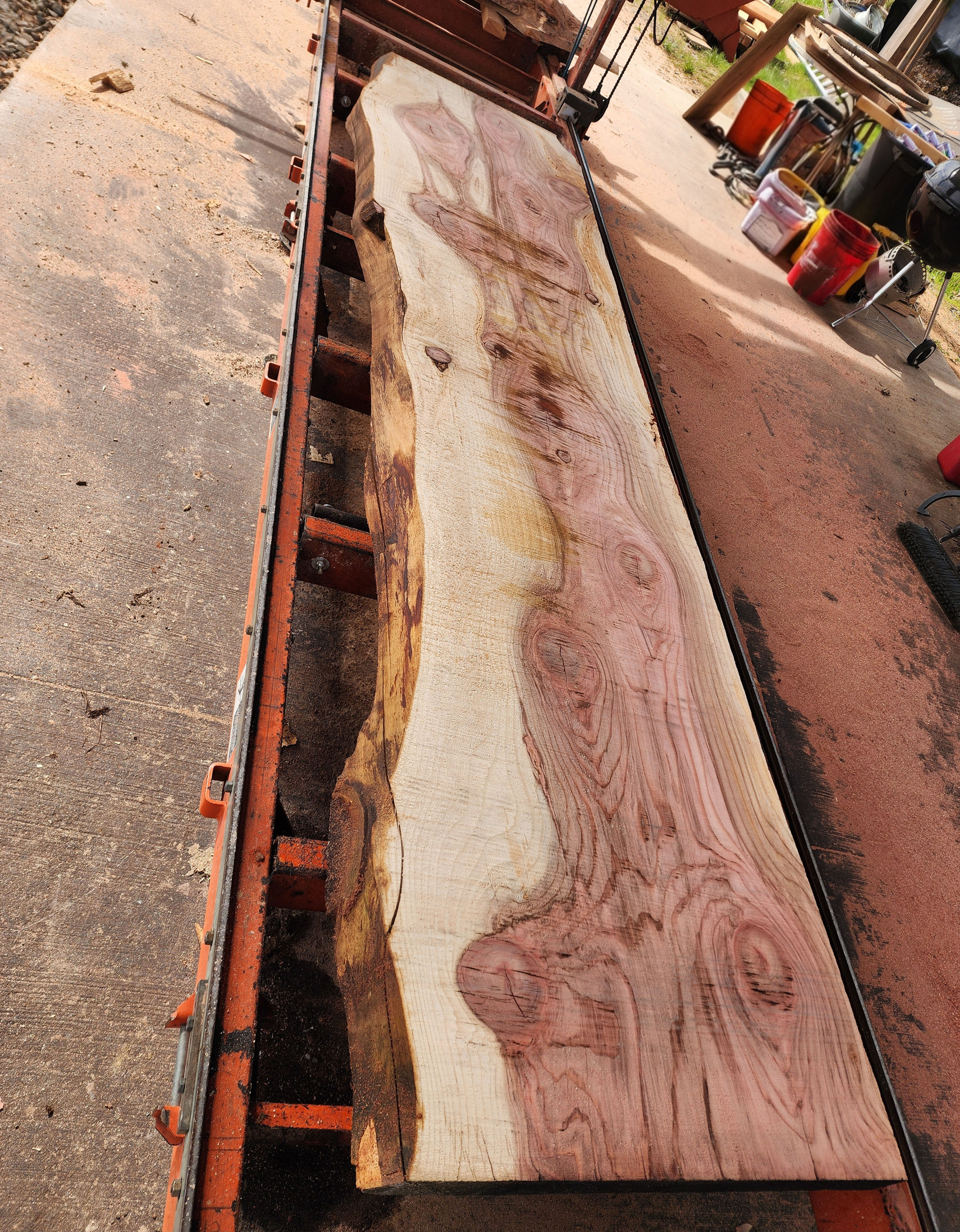 EPOXY PROJECT STEAL – 10ft Redwood Slab- Only $200!