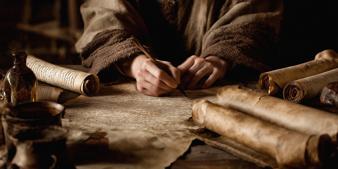 pewpewlepeww_61563_the_bible_writer_Luke_writing_the_book_of_Ac_fc2f0804-ed0a-477b-9311-7a