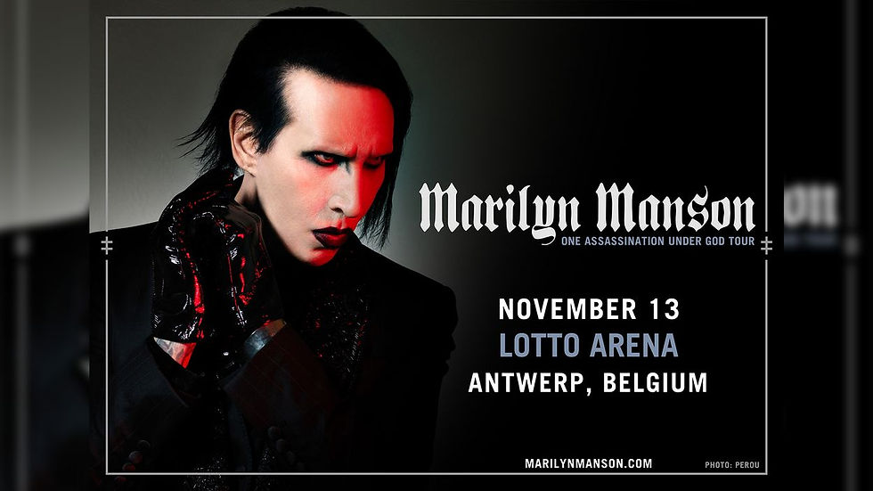 De excentrieke Marilyn Manson komt met een heuse Europese tournee en slaagt België niet over. De show zal ongetwijfeld een show voor fans die van spektakel houden. Dit alles vindt plaats op 13 november in de Lotto Arena. Dit natuurlijk ter aanleiding van zijn laatste album One Assassination Under God - Chapter 1 album dat in 2024 verscheen. Het is wel niet de kortste naam van een tournee, want hij krijgt dezelfde naam als het album. 