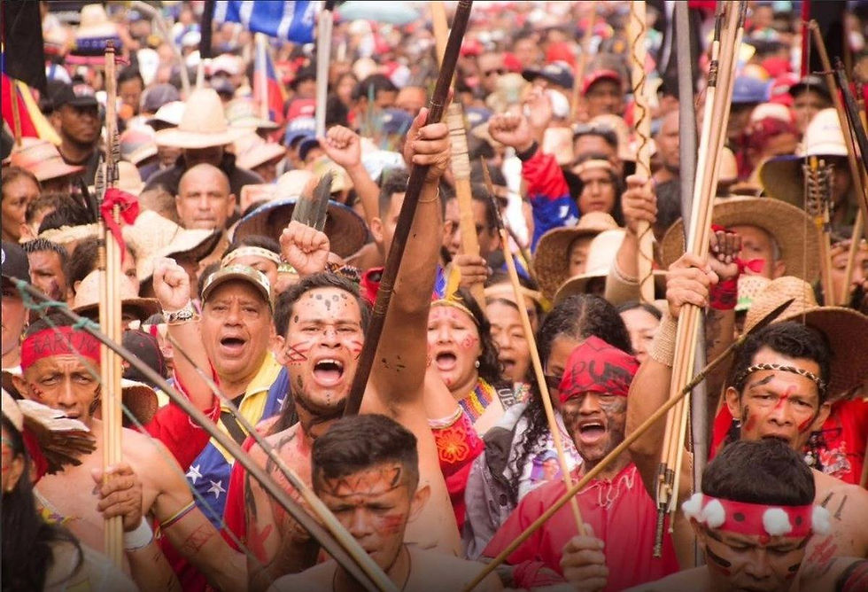 Mobilização do Dia da Resistência Indígena na Venezuela. Fonte: Governo da Venezuela