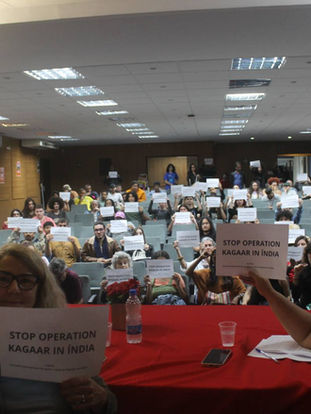 Presentes no evento manifestam solidariedade à Revolução Indiana e denunciam a genocida Operação Kagaar