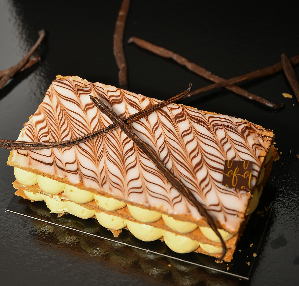 Mille-feuille chocolat vanillé, Pâtisserie Oltra