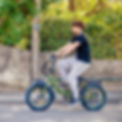 Homme conduisant un vélo électrique vert avec des pneus larges, à Cavalière au Lavandou