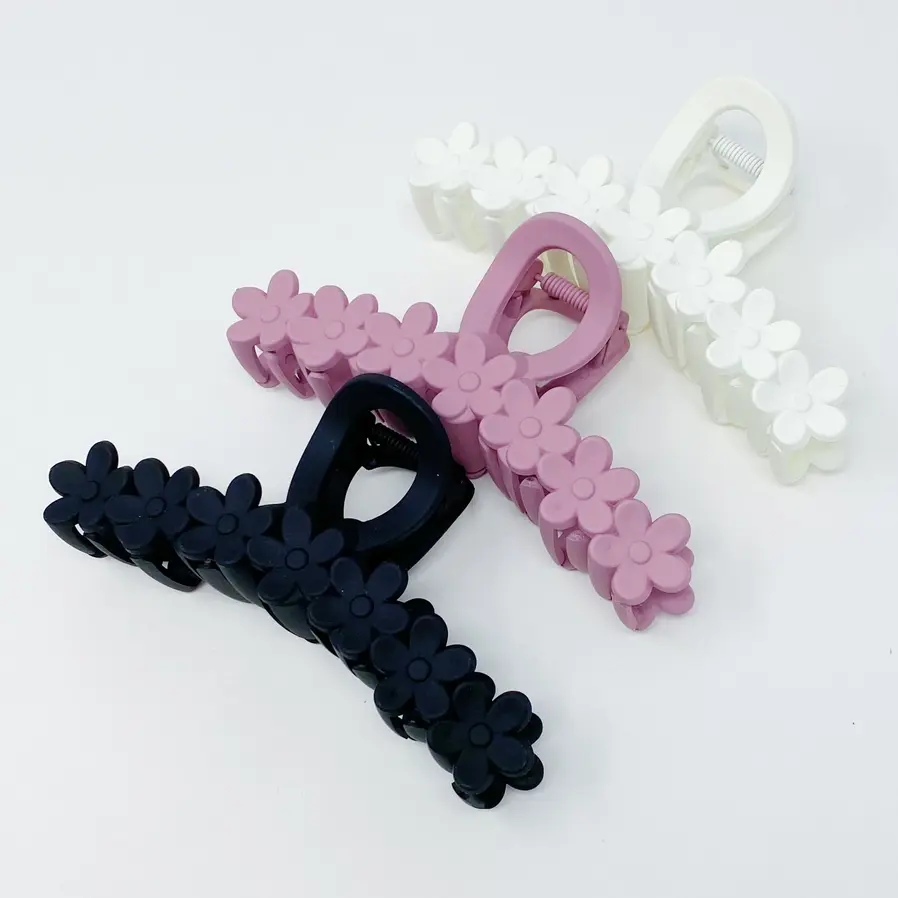 Large Matte Flower Hair Clip